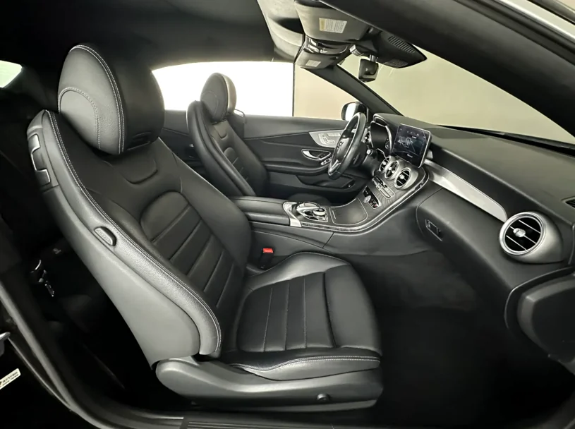 Black leather rear seating